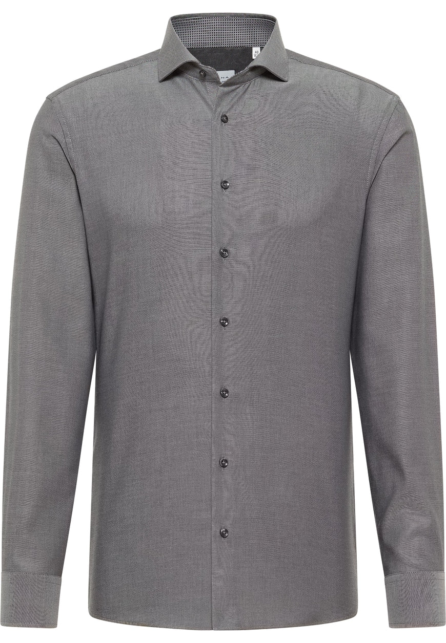 Men's Wrinkle-Resistant Dress Shirt - Classic Solid Color Long Sleeve Button-Up with Pointed Collar, Regular Fit H-Shoulder for Business Casual & Formal Wear, Machine Washable, Professional Environment, Easy Care Fabric
