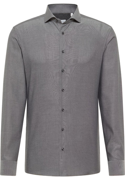 Men's Wrinkle-Resistant Dress Shirt - Classic Solid Color Long Sleeve Button-Up with Pointed Collar, Regular Fit H-Shoulder for Business Casual & Formal Wear, Machine Washable, Professional Environment, Easy Care Fabric