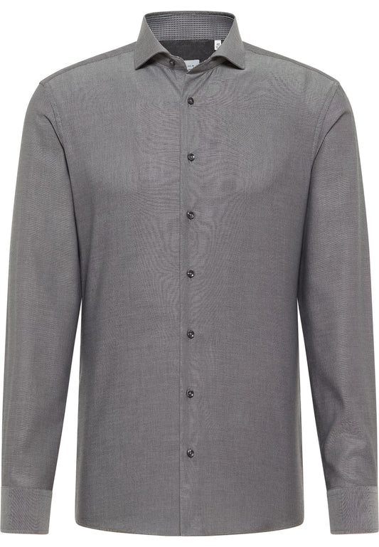 Men's Wrinkle-Resistant Dress Shirt - Classic Solid Color Long Sleeve Button-Up with Pointed Collar, Regular Fit H-Shoulder for Business Casual & Formal Wear, Machine Washable, Professional Environment, Easy Care Fabric