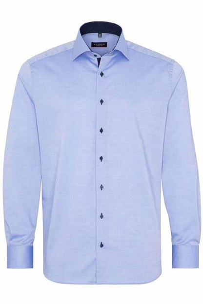 1pc Elegant Lyocell Men'S Long Sleeve Button-Up Shirt - Breathable, Non-Stretch Fabric, Solid Color, Flared Hem, Regular Fit for Business, Casual, Weddings & Proposals