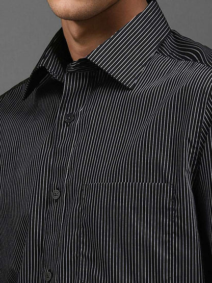 Men's Classic Business Shirt - Long Sleeve Point Collar Single-Button Closure, Regular Fit Machine Washable Shirt for Office, Commute & Formal Events, Formal Wear | Sleek Shirt Design, Elegant Shirts for New Years