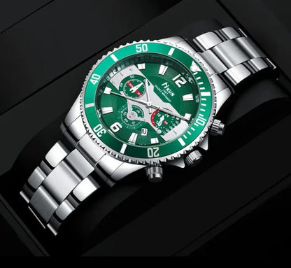 Fashionable Business Casual Rosary and Watch Set, Quartz Movement, Round Zinc Alloy Case & Strap, Battery Powered, Non-rechargeable Button Battery, with Valentine'S Day & Ramadan Gift Packag