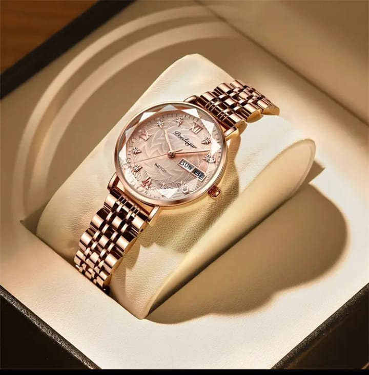 Poedagar Fashion Quartz Watch Stainless Steel Quartz Women's Wrist Watch Casual Fashion Watch Gifts For Eid