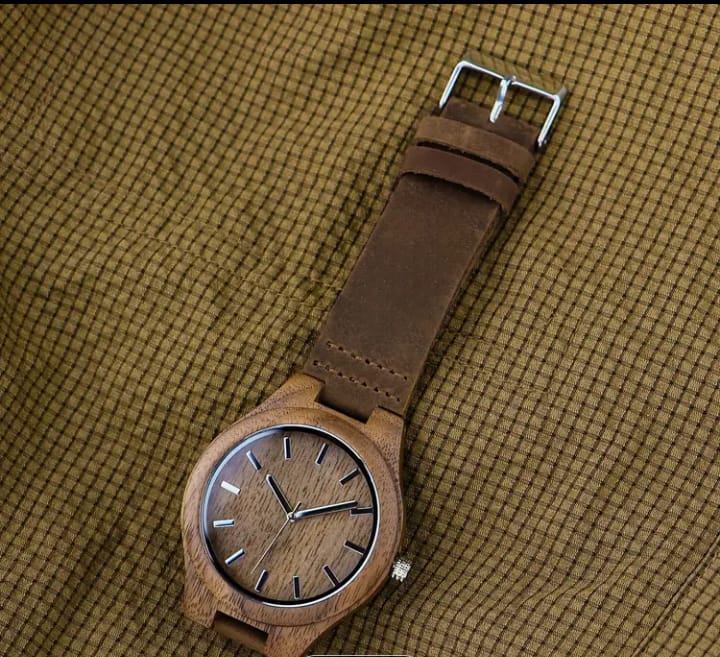 T6001LGE Natural Walnut Wood  Belt Watch Gift Timepiece